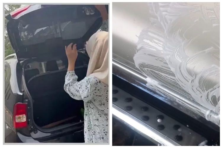 Tanpa sabun khusus, cara bersihkan kerak bodi mobil pakai 1 bahan dapur ini hasilnya kinclong mengilap