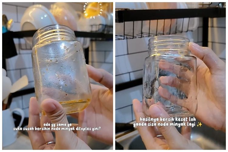 Tanpa digosok spons, ini trik praktis bersihkan toples berminyak agar kesat pakai 1 bahan&nbsp;makanan