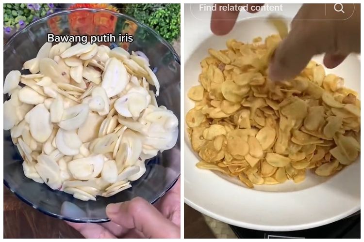 Tanpa direndam garam atau cuka, begini trik menggoreng bawang putih agar lebih renyah dan tak pahit