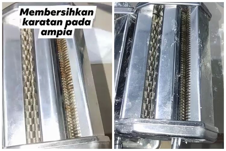 Tanpa dibongkar, cara hilangkan karat di ampia gilingan mi ini cuma andalkan 1 bahan&nbsp;dapur