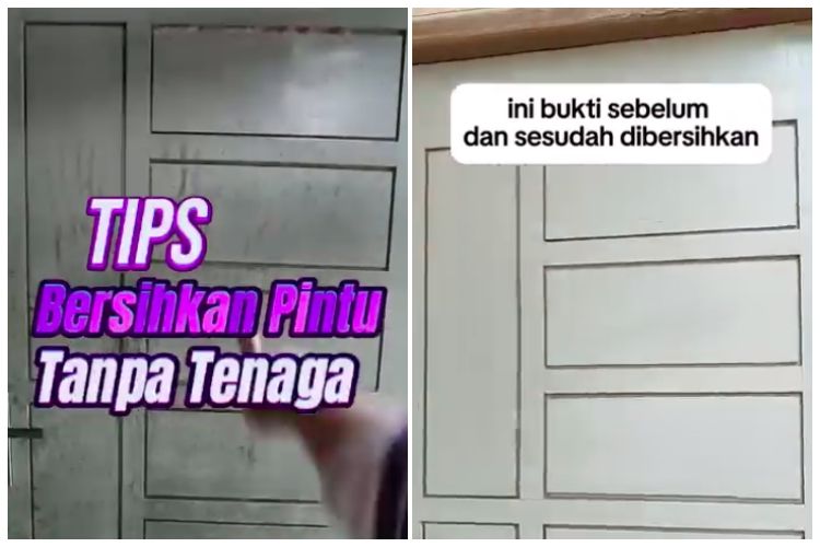 Tanpa digosok, ini cara cepat bersihkan kerak dan lumut di pintu kayu cuma tambah 1 bahan dapur