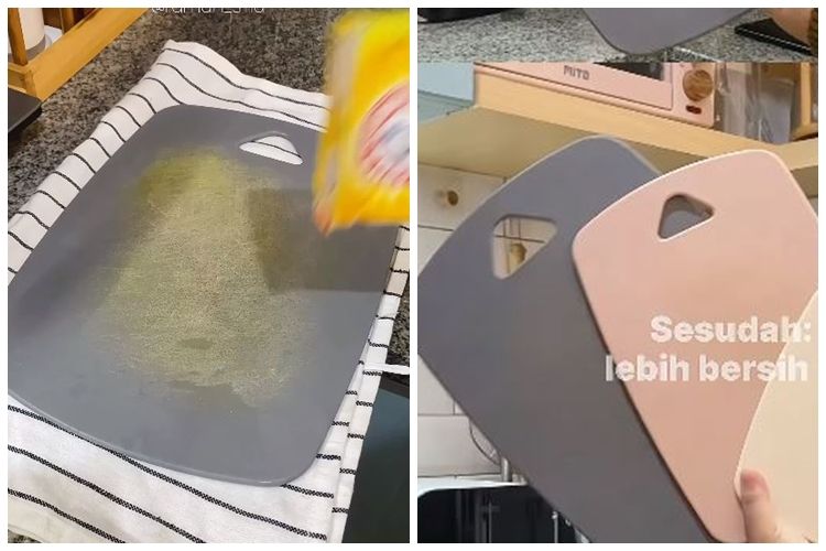 Trik emak-emak basmi jamur dan noda kunyit di talenan plastik ini auto kinclong pakai 3 bahan&nbsp;dapur