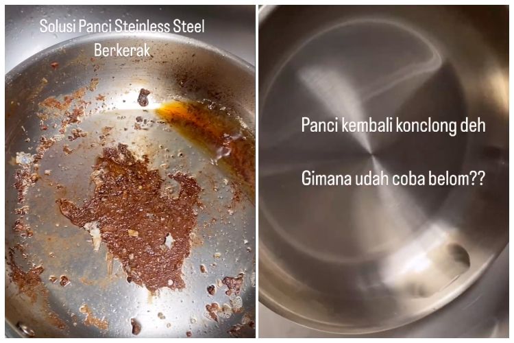 Tanpa perlu dipanaskan, ini cara praktis enyahkan kerak gosong di dasar panci cuma pakai 2 bahan&nbsp;dapur