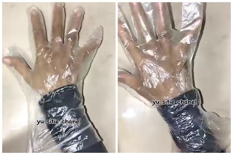 Cara mengatasi sarung tangan plastik makan kebesaran agar lebih kencang dan tak mudah&nbsp;lepas