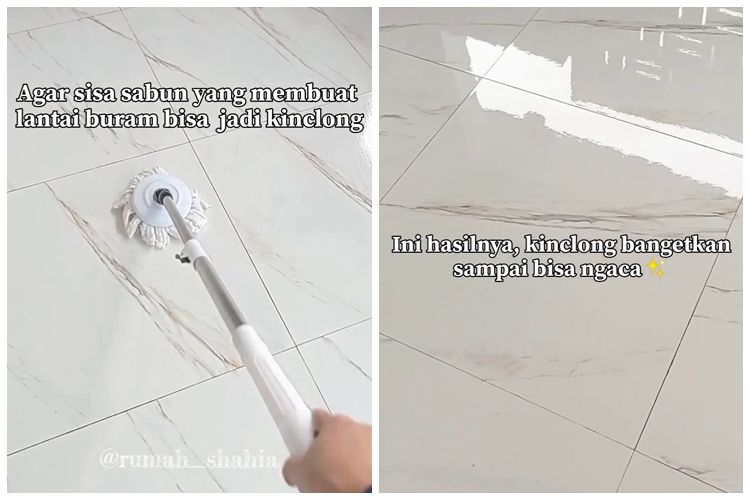 Tanpa campuran garam, trik mengepel lantai ini bikin nggak bau amis dan kinclong bak&nbsp;kaca