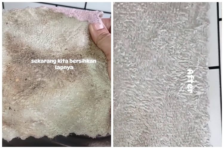 Tak direndam detergen, cara cuci lap kompor berminyak dan bau ini bikin kesat lagi pakai 3 bahan&nbsp;dapur