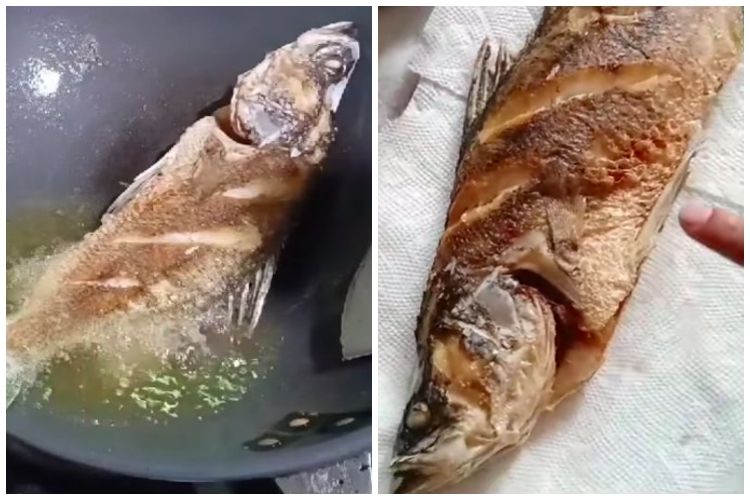 Bukan ditaburi tepung, ini trik goreng ikan agar bentuknya utuh dan tidak&nbsp;lengket