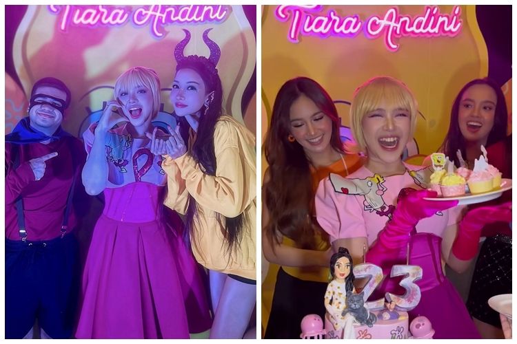 Bertema SpongeBob, 7 detail potret kue ulang tahun Tiara Andini ini unik berhias biota&nbsp;laut