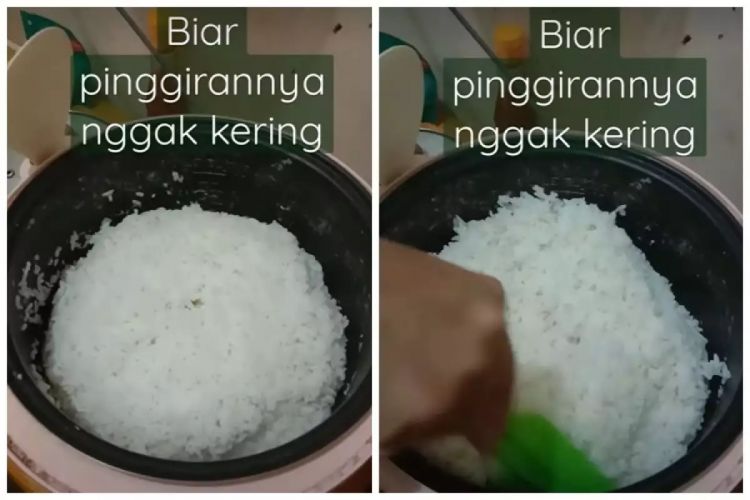 Cara praktis agar nasi tak kering dan berkerak di rice cooker hanya andalkan satu&nbsp;alat