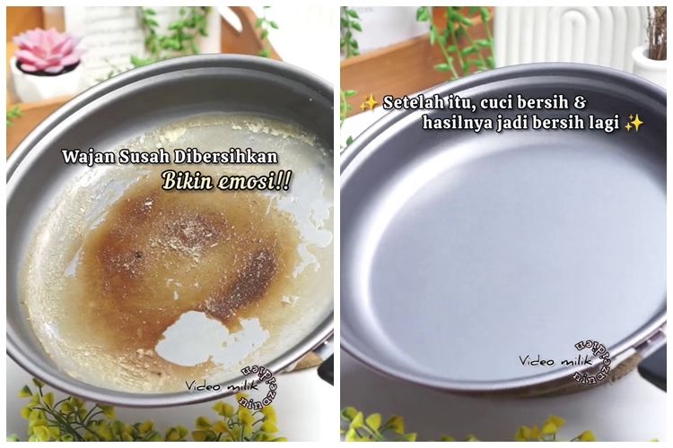Wajan gosong berkerak sulit dibersihkan? Ini trik basmi nodanya tanpa bikin lecet pakai 1 bahan&nbsp;dapur