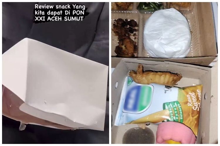 7 Potret snack para atlet di PON Aceh-Sumut 2024 ini bikin miris, isi kotaknya ada santan&nbsp;kemasan